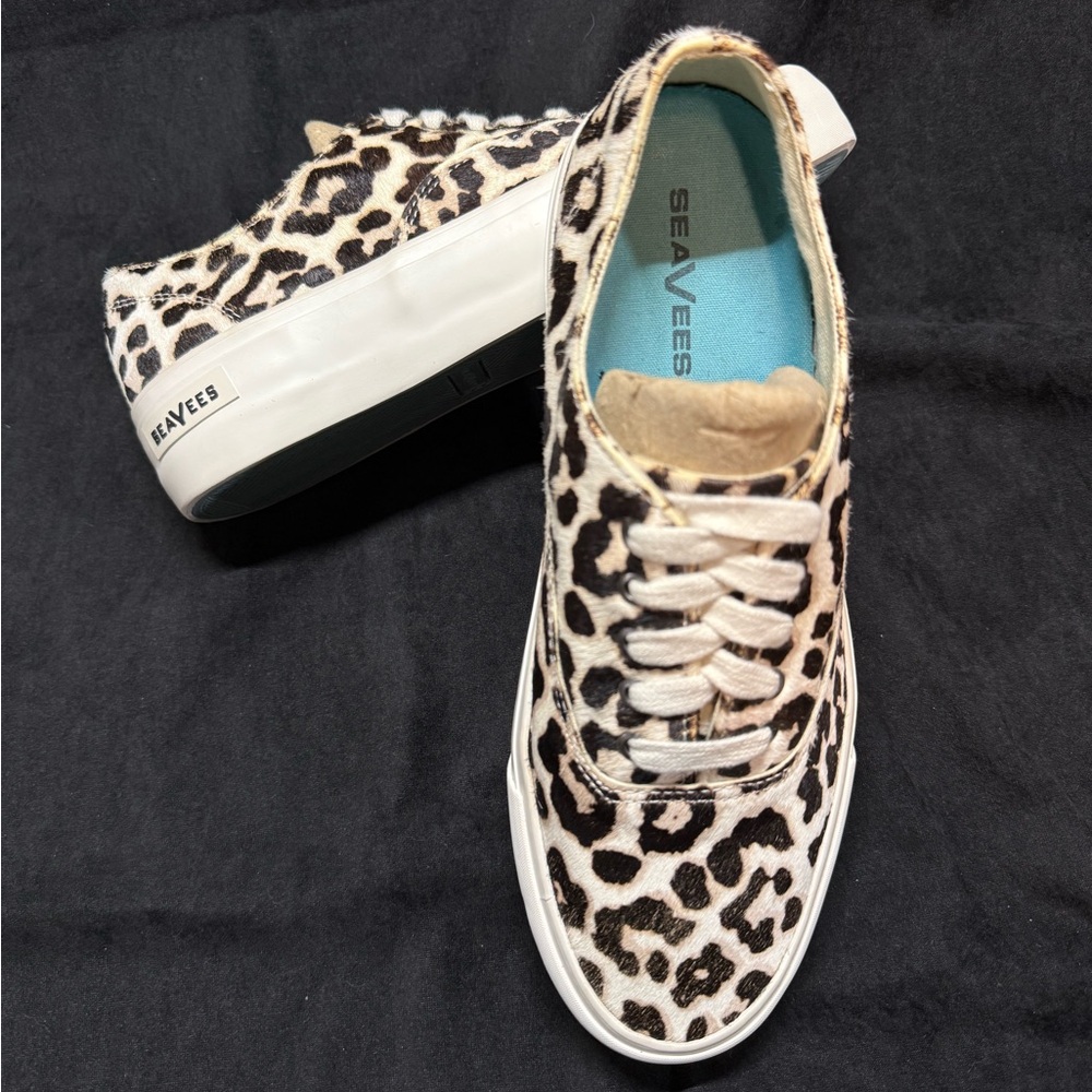 SeaVees Cowhide Leopard Print Sneakers - Picture 2 of 15